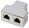 LogiLink MP0037 Modular T-Adapter RJ45, Silber