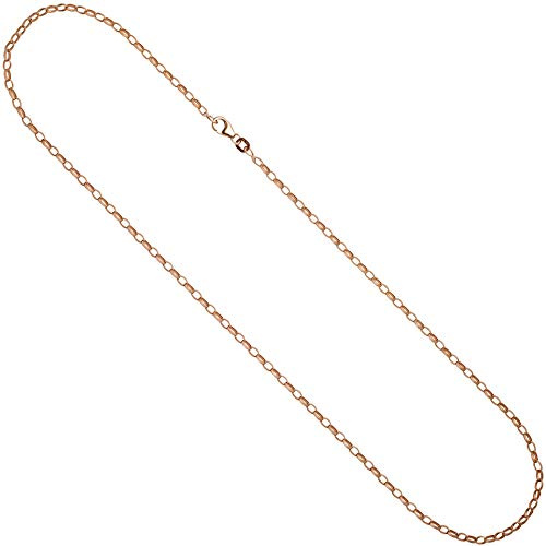 Jobo Damen Anker-Kette aus 925 Sterling Silber rosegold vergoldet 2,4 mm