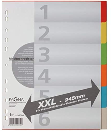 Pagna 32005-20 Register, A4, XXL, 6-teilig, 6-farbig