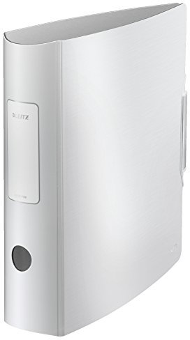 Leitz Qualitäts-Ordner 180° Active Style, A4, Arktik Weiß, Abgerundeter Rücken mit 8,2 cm Rückenbreite, Gummibandverschluss, Leichtes Polyfoam, 11080004