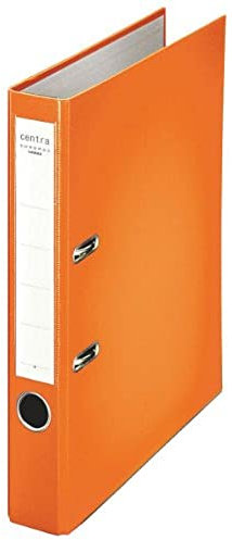Leitz Centra 231135 Standard-Ordner (grauappe RC, mit PP-Folie kaschiert, A4, 5,2 cm Rückenbreite, Chromos) orange