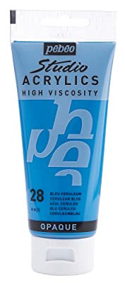 Pébéo - Acrílico Fine Studio - Pintura acrílica Azul - Azul Cerúleo - 100 ml