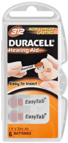foto-kontor Duracell V312 1,4 V ZINCO Pile Batterie Apparecchio Acustico Confezione 6-pz PR41 PR312 da312 N6