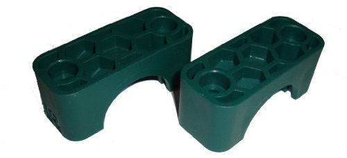 Hydraulikrohrschelle d=10mm grün Ober- und Unterteil