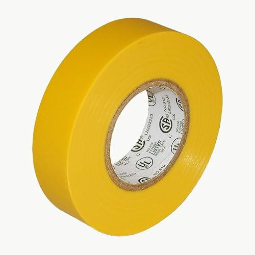JVCC E-Tape Farbiges elektrisches Band: 3/4 in. x 66 ft. (Gelb)