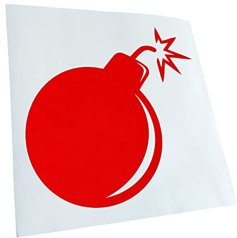 - Autoaufkleber - Bombe mit Zündschnur Aufkleber für Auto, Laptop, Fahrrad, LKW, Motorrad mehrfarbig JDM Decal Racing