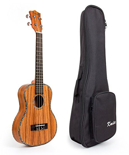 Kmise Professionelle Performance Laminiert Zebra Tenor dünn Körper Ukulele Hawaii Gitarre 26 W/Tasche