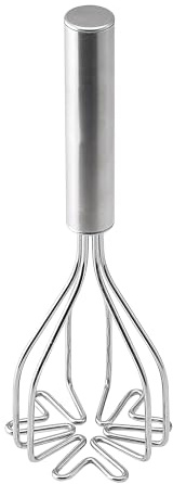 HIC Kitchen 93237 World’s Greatest 2-in-1 Mix N’Masher Potato Masher, 18/8 Stainless Steel, Silver