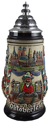 Zöller & Born German Beer Stein Oktoberfest Munich Bavaria Stein 0.5 Liter tankard, Beer Mug ZO 1756/906