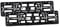 2x Black effect Number Plate Surrounds Holder Frame ABS PC plastic