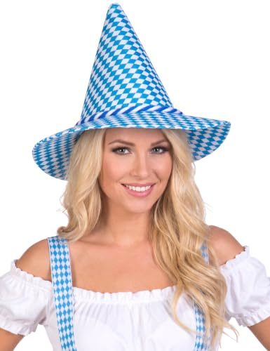 DEGUISE TOI VEGAOO - Bayern-Hut für Erwachsene blau-weiß - Hut - Einheitsgröße - Blau - Accessoires - 100% Polyester - Carnaval