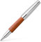 Faber-Castell 148205 - Tintenroller e-motion Holz, braun, Strichstärke 0,5 mm, Mine schwarz, inkl. Geschenkverpackung