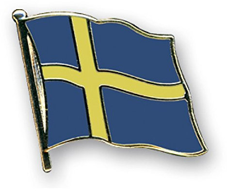 Everflag Flaggen-Pin vergoldet : Schweden