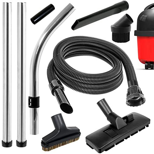 Spares2go Kit Completo de Manguera, Varillas, Suelo y Mini Herramientas para aspiradora en seco y húmedo de 2,5 m Compatible con Numatic Henry Hetty aspiradoras