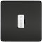 Knightsbridge SF6000MB Screwless 13 Spur Unit, Matt Black with Chrome Fuse Cap