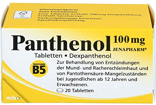 PANTHENOL 100 mg Jenapharm Tabletten 20 St