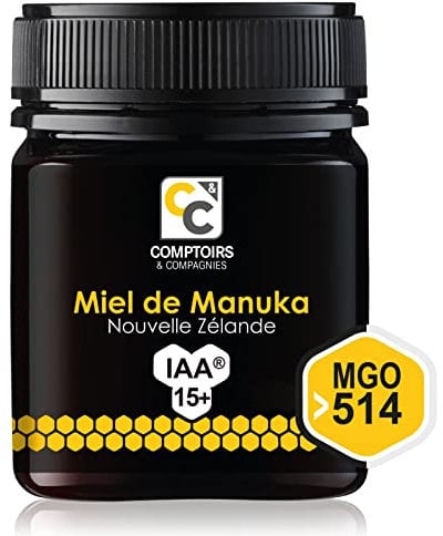 COMPTOIRS ET COMPAGNIES - Miel de Manuka Actif - IAA15+ (MGO514+) - Origine Nouvelle Zélande - 250g