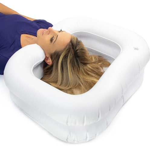 DMI Inflatable Hair Washing Basin for Bedridden Disabled, Injured, Elderly, Kids | Portable Hair Washing Station Portable Shampoo Bowls for Home | Loc Detox Tub For Dreads
