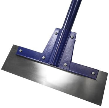 Faithfull Floor Scraper – 400mm (16in) Wide Blade with 1450mm (57in) Fibreglass Handle for Surface Cleaning & Preparation