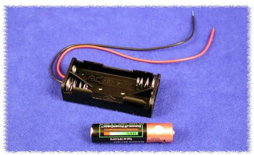 Hammond Electronics BH2AAAW Batteriehalter 2 x AAA Kunststoff Schwarz, 3 Stück