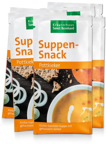 Sanct Bernhard Suppen-Snack Pottkieker Kürbis-Karotten-Suppe mit gehacktem Kerbel im 10er-Pack