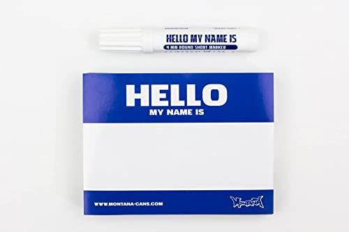 Montana „Hello my name is…“ Sticker Pack + 3 Marker