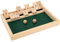 Toyrific Shut The Box Game for 2 Players, Wooden Table Dice Classic Kids Family Travel Game