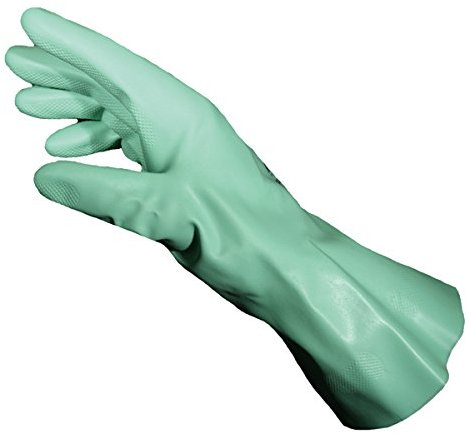 SEIZ 400545#09 Schutzhandschuh, Nitril/Latex, L/Größe 9, Grün (10-er Pack)