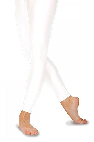 Roch Valley FLST Ballett Strumpfhosen ohne Fußteil aus Lycra Weiß 2 (134-140cm)