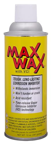 Corrosion Technologies MaxWax, Synthetic Wax-Based Corrosion Inhibitor Spray for Metal Parts, Pipe, Steel, Iron, Motor, Subsea Equipment, Electrical Cabinet, Automotive, Outdoor Storage 12 oz Aerosol