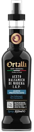 Ortalli Vinaigre Balsamique de Modène PANTARO (500 ml), bouteille de vinaigre balsamique corsé et harmonieux, vinaigre 3 feuilles sans colorant ni caramel
