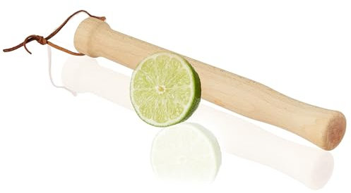 Host Praktische Silikon und Edelstahl Stößel für das perfekte Getränk Buchenholz 9.75 braun