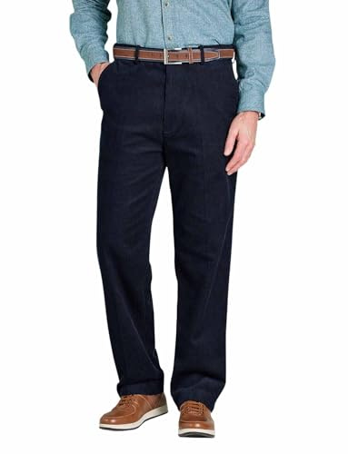 Chums Men's Cotton Corduroy Elasticated Comfort Trousers Navy