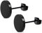 Ohrringe Schwarz Edelstahl Ohrstecker Flach Rund 10mm Ohrschmuck für Damen und Herren