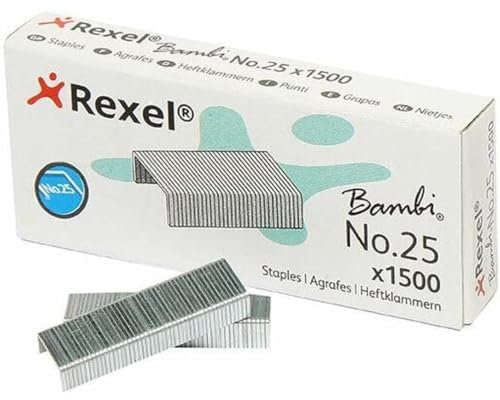 Rexel 25 Heftklammern 4 mm 1500 Stück