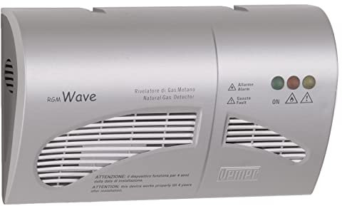 VEMER VN784500 RGM Wave - Rilevatore Gas Metano, Installazione a Parete, Alimentazione 230V, Alluminio