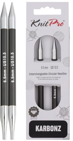 KnitPro Karbonz Interchangeable Circular Needles 5 (13cm) | 6.50mm