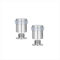 EVI Herrajes | Pack 2 Topes de Puerta | Ø20x25 mm | Acero Inoxidable | Goma Protección Transparente | Incluye Tornillo + Taco de Sujeción | Mod. I-181-TCB
