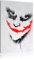Pixxprint gemaltes Joker Gesicht auf Spanplatte B&W, Größe: 120x80cm, Leinwandbild, fertig gespannt, Wandbild, Dekoration, Kunstdruck, kein Poster
