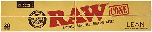RAW Classic Cone Lean, 20 schlanke, vorgerollte Cones pro Packung 1 Box (12 Packungen)
