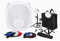 vidaXL Studio foto illuminazione 2 lampade 3 stativi cubi softbox fondali foto