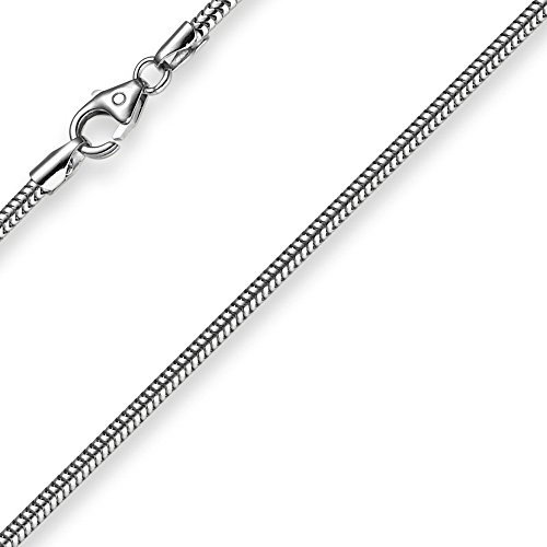 1,9mm Schlangenkette Kette Collier 750 Gold Weißgold Goldkette 55cm Unisex