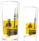 Borussia Dortmund Schnapsglas / Glas / Shot Glass 2er Set BVB 09 - plus gratis Aufkleber forever Dortmund
