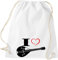 Shirtstown, Sac de gym Musique I Love Mandoline, Weiss