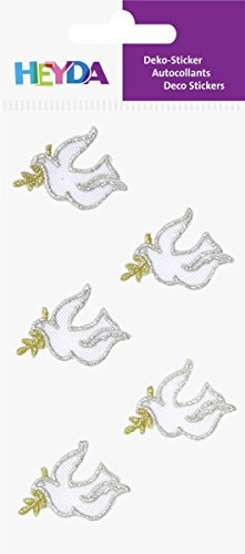 Heyda Sticker Textil Taube mit Zweig
