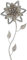 Formano Wandblume 70cm silber