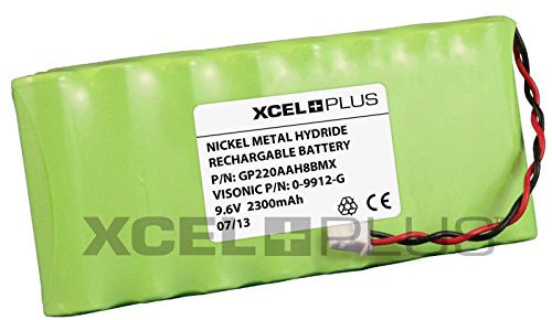 Visonic PowerMax Pro - Batería de panel de alarma de alta capacidad de 9,6 V para 0-9912-G (2200 mAh)