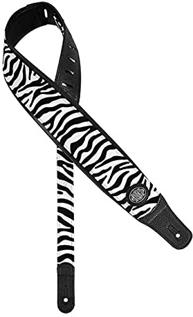 Gitarrengurt/Guitar-Strap Gaucho GST-340-ZE Leder mit Zebra Design