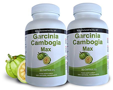 Garcinia Cambogia Fruit Extract Food Supplement 2 X 90 Capsule Bottles Plus Meal Plan and Dieting Tips for Men and Women