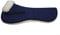 Engel Reitsport | SAKIS1-M-MAR-MED | Sattelkissen mit echtem Merino Lammfell | Fellrand vorne | Steppstoff Marineblau Fell med. | Grösse M